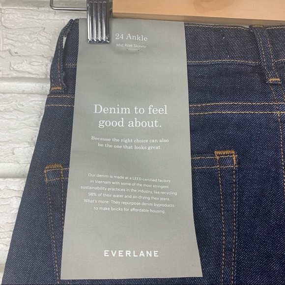 Everlane The Mid-Rise Skinny Jean 24 Ankle in Deep Indigo - Picture 8 of 9